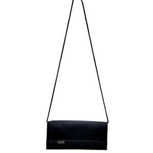 Vintage Black‎ Rhinestone Satin Dressy Evening Clutch Shoulder Bag